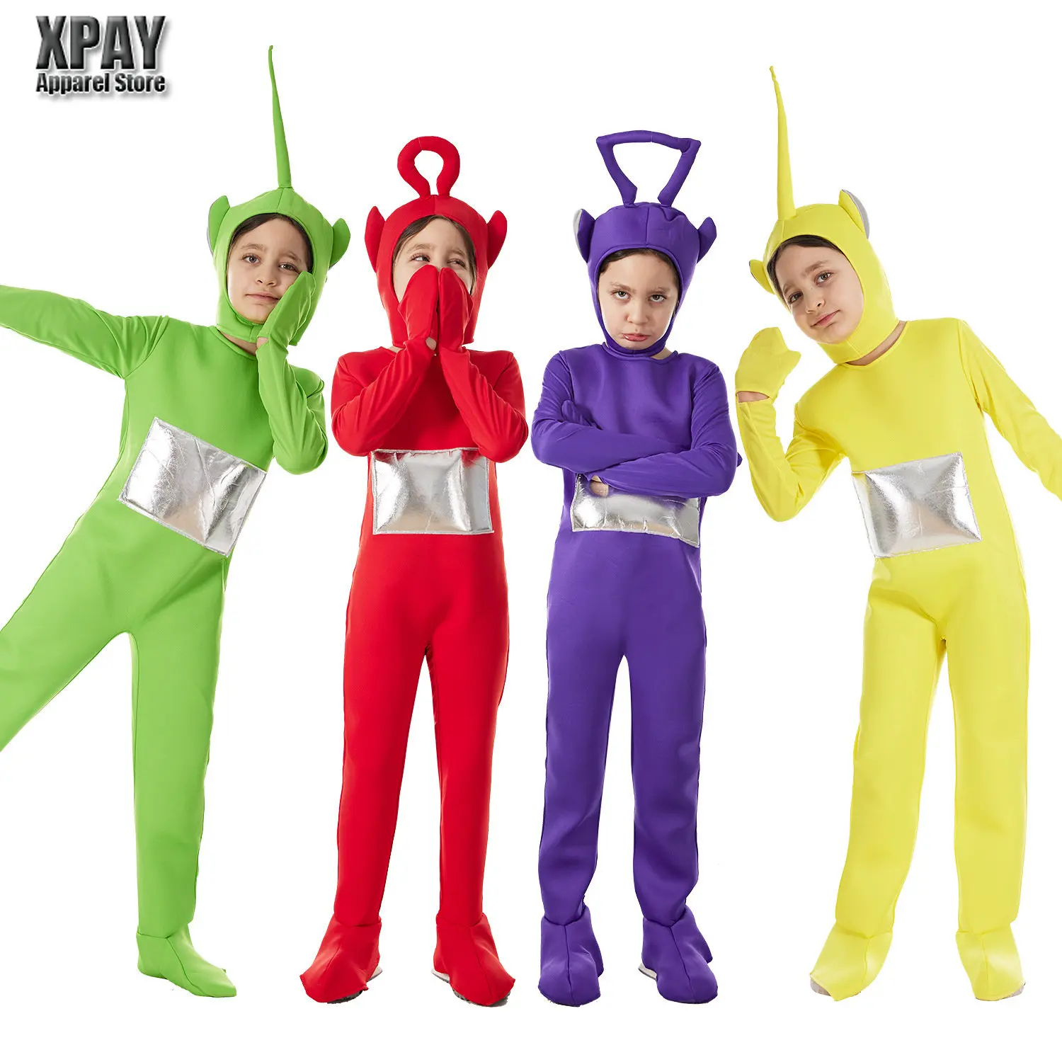

Новинка, детский костюм Teletubbies, для мальчиков и девочек, Лала, тинки, Винки, косплей, рождественские костюмы, детские костюмы на Хэллоуин, ани...