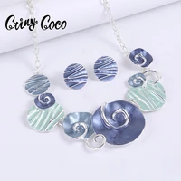 cring coco necklace set womens trendy round choker chain statement necklaces enamel earrings jewelry sets for wedding 2022 new