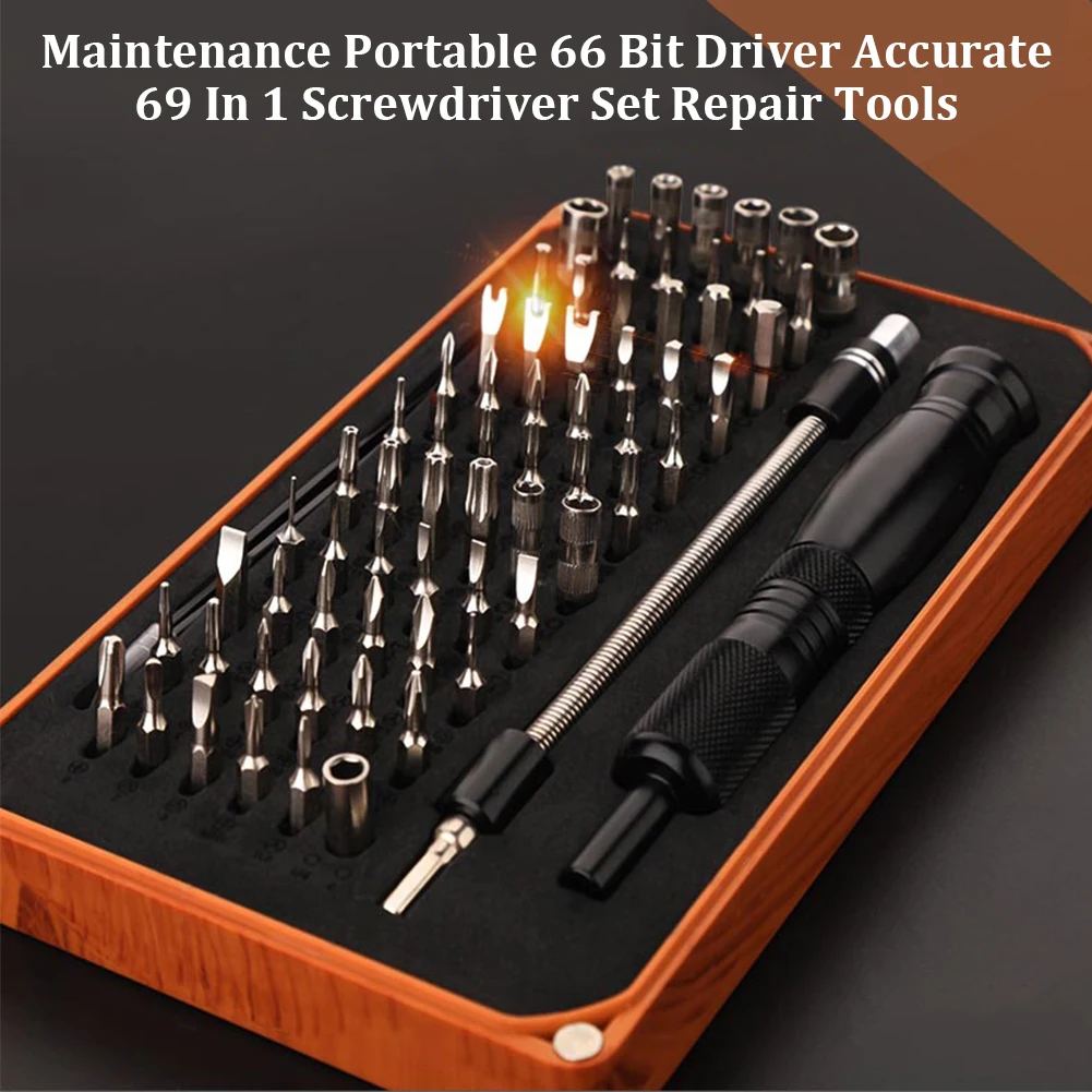 

69 In 1 Accurate Home Disassemble 66 Bit Driver DIY Electronics Screwdriver Set Smartphone Repair Tools Portable Professional