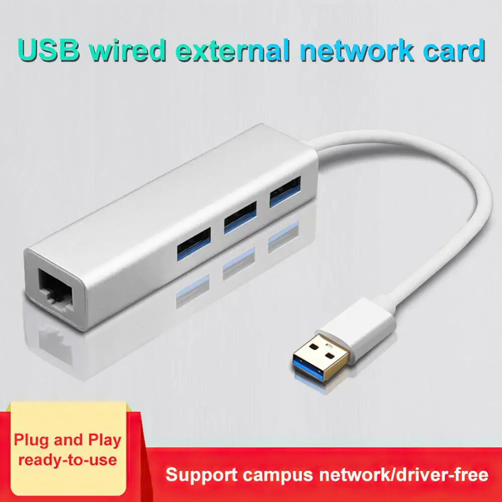 

1080p@60hz Type C Extensor 5 In 1 Aluminum Alloy Usb Type C To Ethernet Adapter 5gbps Data Hub Rj45 Dongle 3 Usb Ports Portable