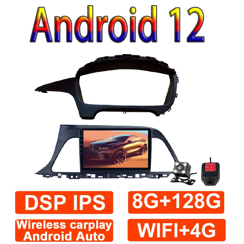 

Автомобильный мультимедийный плеер, плеер на Android 12, с 9 "IPS экраном, с поддержкой Bluetooth, Wi-Fi, для Hyundai Sonata 2014, 2015, 2016, 2017