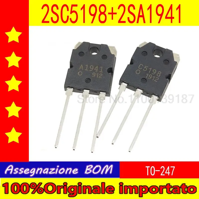 

10 pairs of 2SC5198 2SA1941 2SC5198 A1941 C5198 TO-247 Audio power amplifier transistor