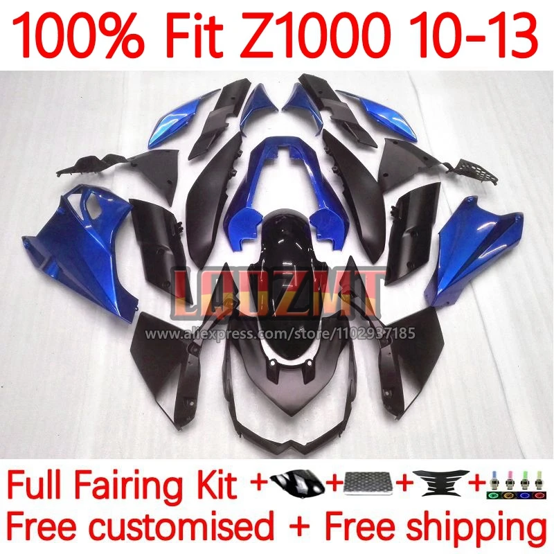 

Blue black Injection Fairing For KAWASAKI NINJA Z1000SX Z 1000 Z1000 2010 2011 2012 2013 Z-1000 10 11 12 13 OEM Frame 20No.82