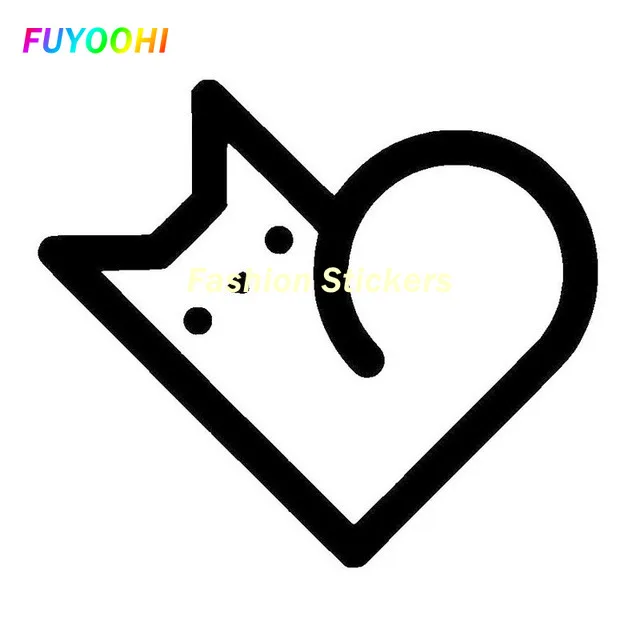 

FUYOOHI Exterior/Protection Fashion Stickers I Love My Cat Cartoon Creative Car Motorcycle Car Accessories Decorative Decals
