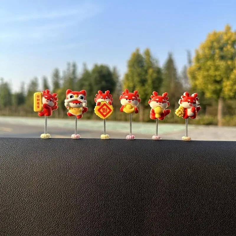 Украшения для приборной панели автомобиля 6X Bobblehead китайские танцевальные