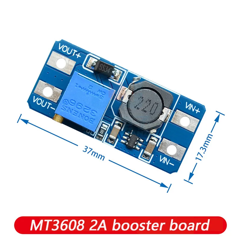 

MT3608 DC-DC Boost Converter Boost Power Module Boost Boost Board Max Output 28V 2A for Arduino Diy Kit Power Module Booster