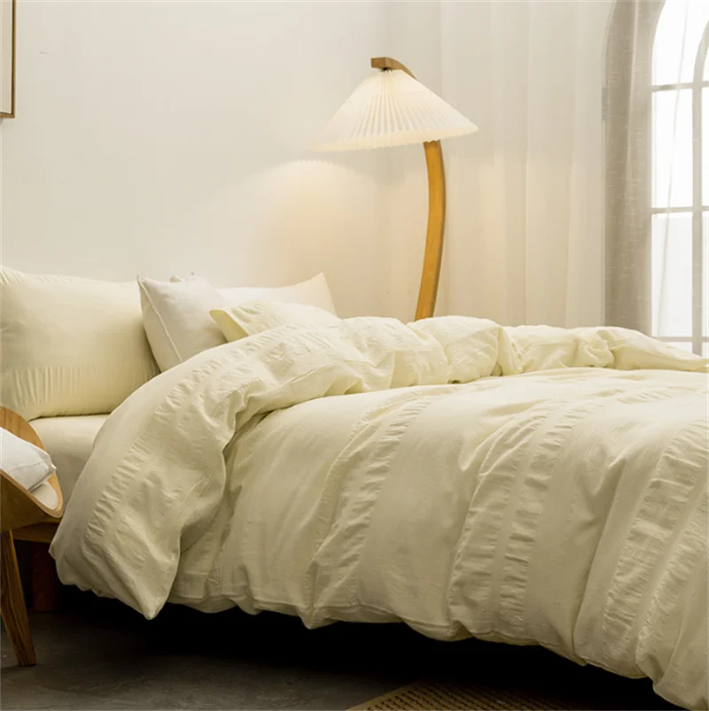 

Pure Cotton High Quality Spring Cotton Sanding Quilt Cover Washable Cotton Light Luxury Soft Texture Bed Quilt