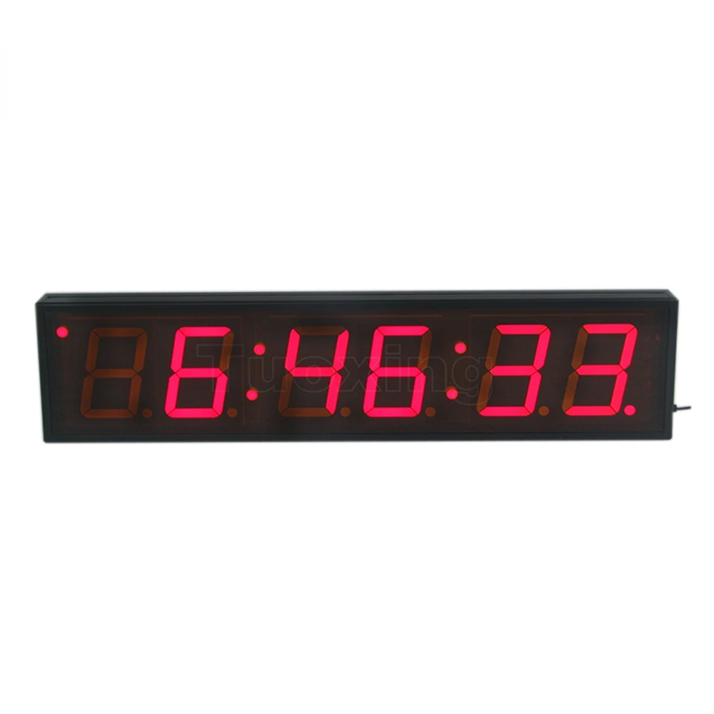 

4 inch 6 digits LED digital gps wall clock GPS sync time every minute
