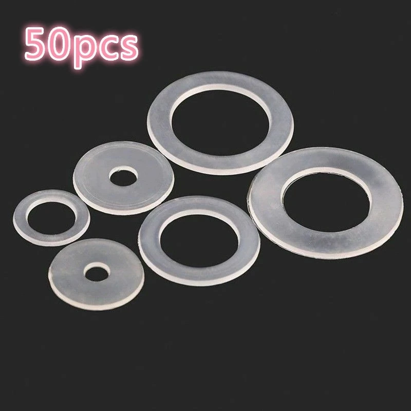 

50Pcs White Plastic Nylon Washer White Black Plastic Nylon