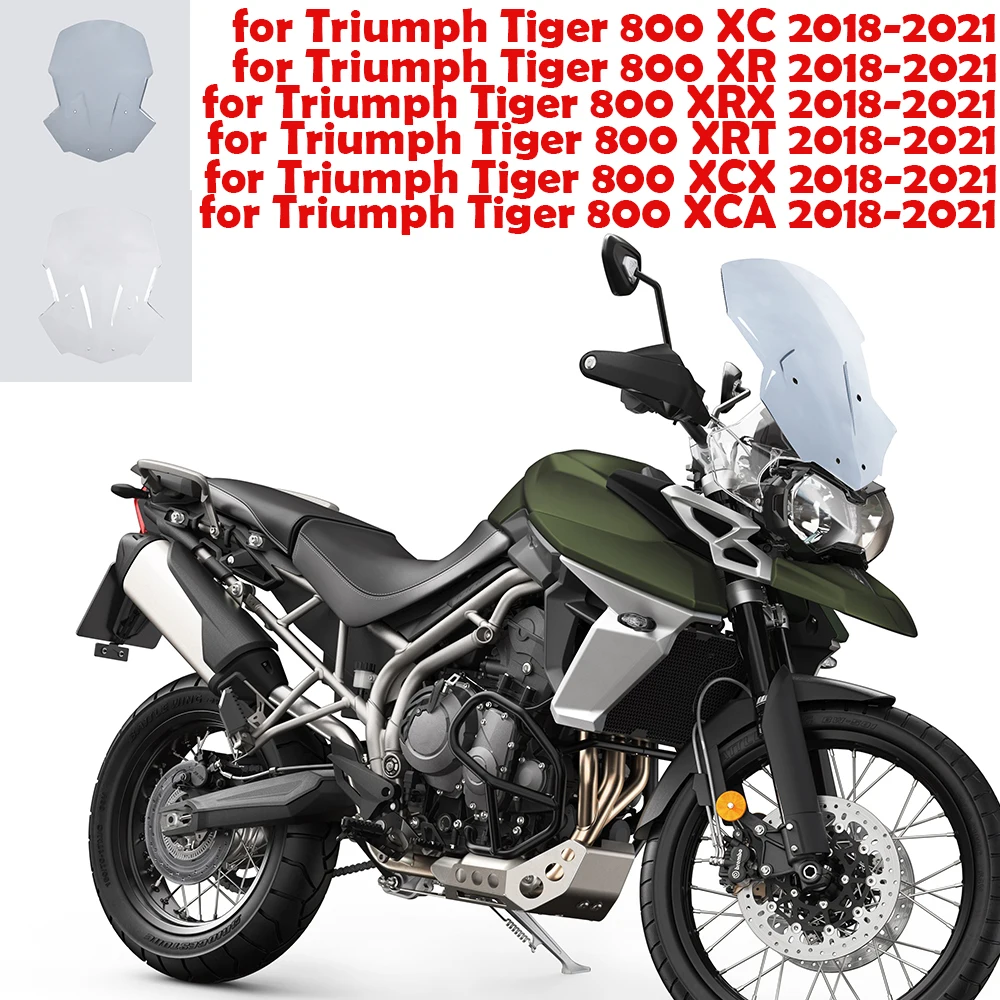 

For Triumph Tiger 800 XC XR XRX XRT XCX XCA 2018-2021 Windshield Windscreen Air Wind Deflector Front Screen Air Flow Devider