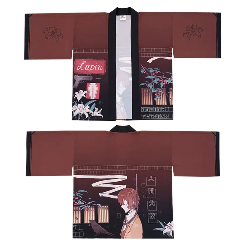 BSD накахара чуя косплей юката кимоно плащ одежда для сна мужчин и женщин хаори