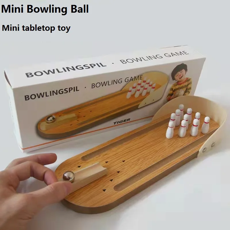 

Мини-боулинг, настольная игра, деревянные детские развивающие инновационные игрушки, твердый деревянный веселый мяч для родителей и детей