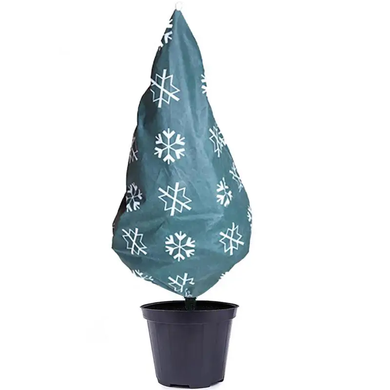 

Зимние защитные чехлы для растений, милые тканевые чехлы для защиты от мороза растений, чехлы для защиты новогодней елки от мороза со шнурко...