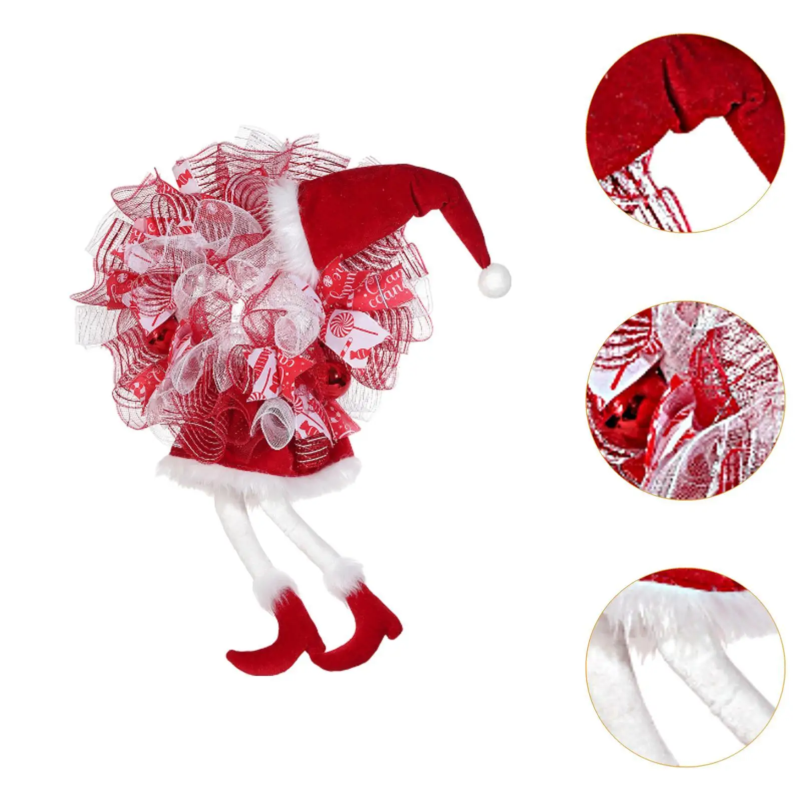 Рождественский венок на ножках эльфа входную дверь домашний декор креативный