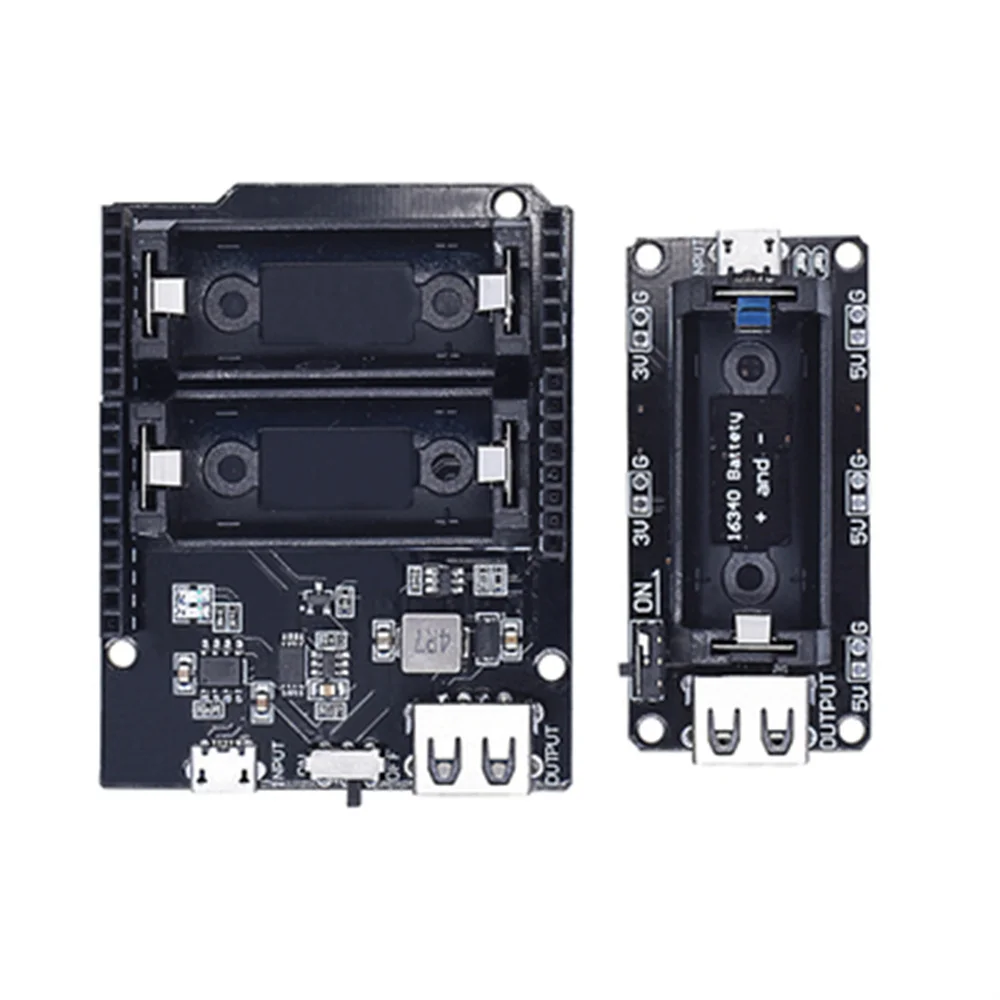ESP8266 ESP32 блок питания перезаряжаемый Двойной 16340 литиевый аккумулятор зарядное