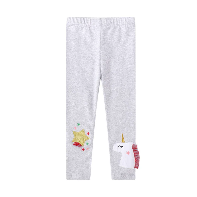 

Jumping meters Unicorns Applique Girls Leggings Full Length Cute Pants for Autumn Spring Baby Clothes Hot Selling Leggings