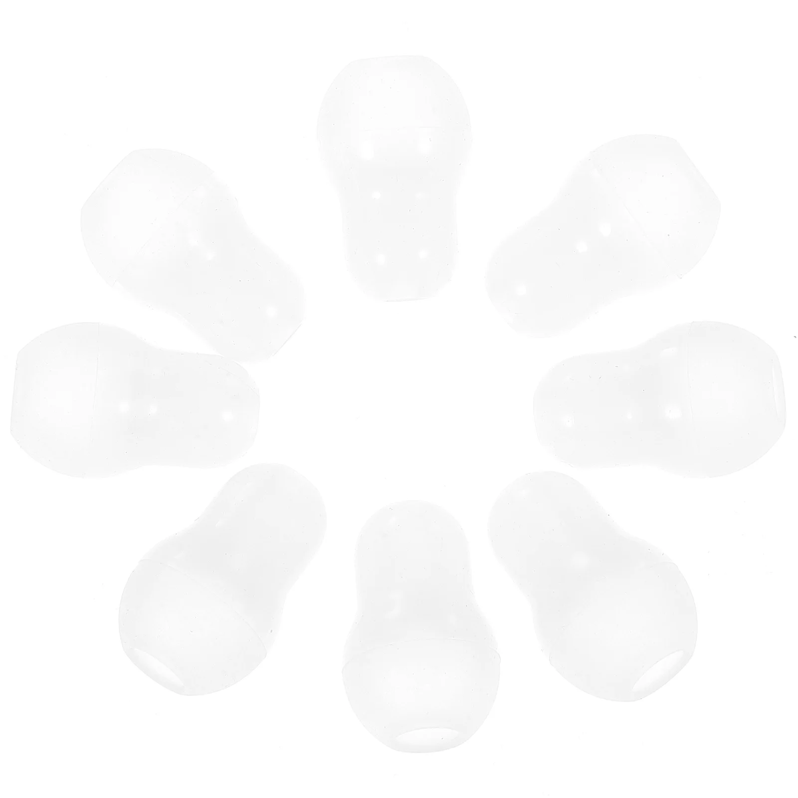

8 Pcs Comfortable Earbuds Small Supple Tips Beans Supplies White Pvc Universal Earbuds