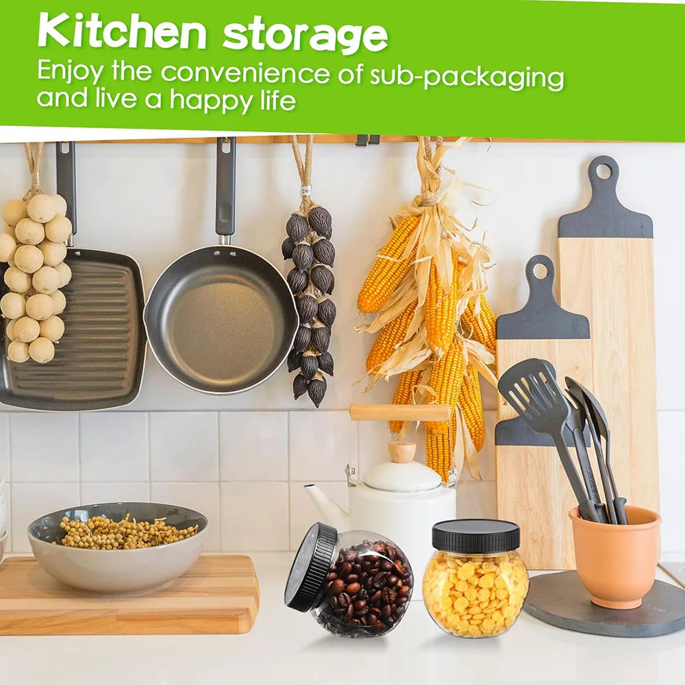 Пластиковые банки для конфет с крышками боковая банка печенья объемная кухонная