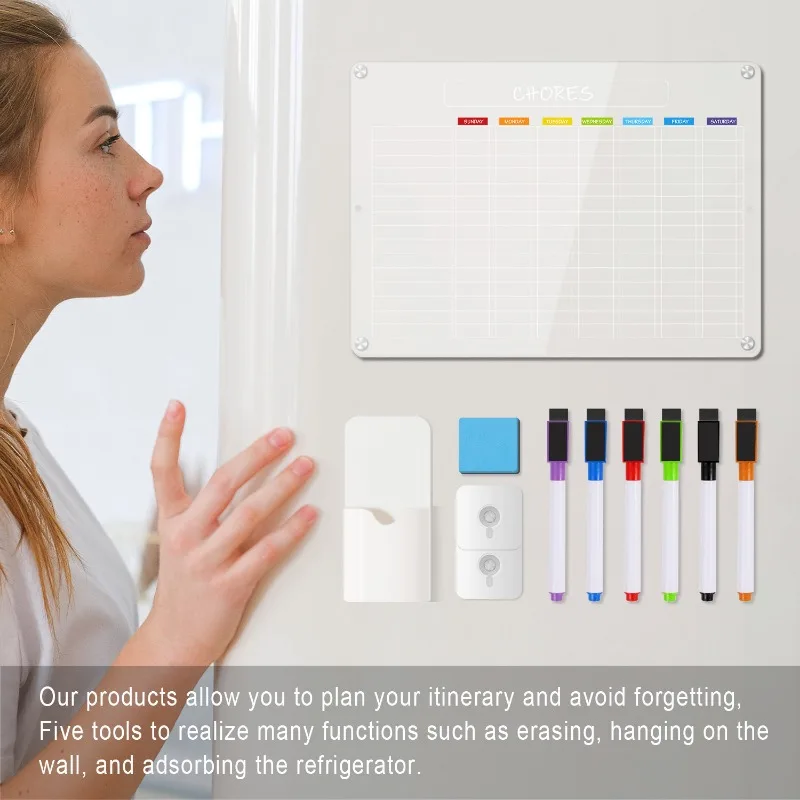 Прозрачная Магнитная Акриловая Доска Календарная Для Сухого Стирания Магнит На