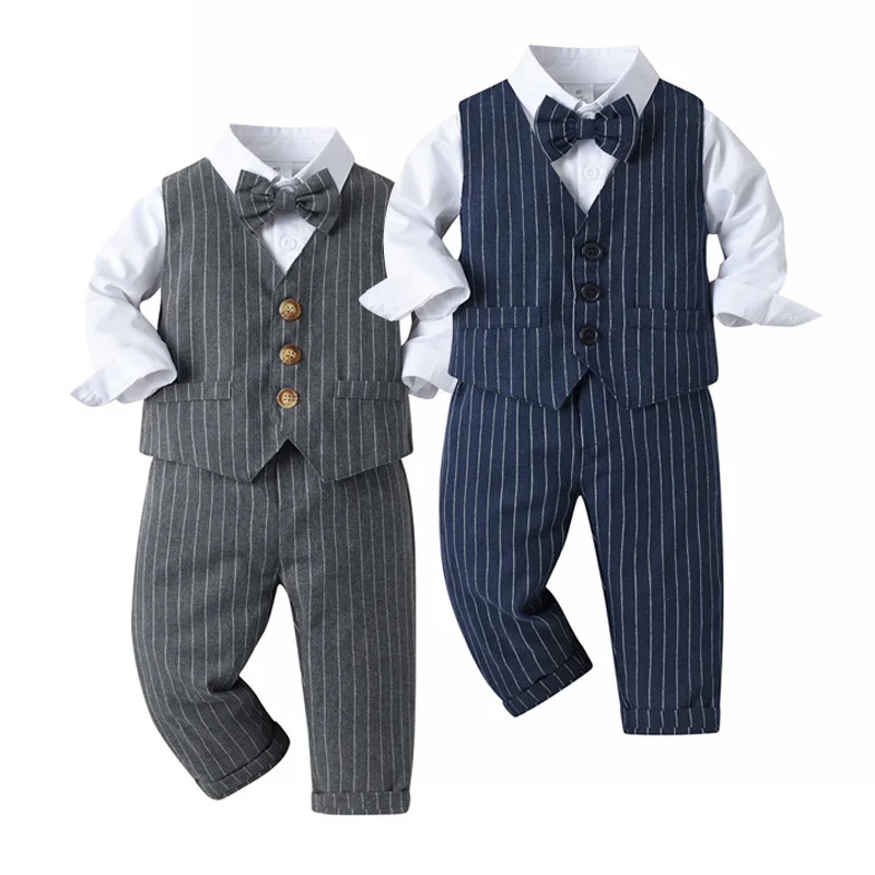 

Wholesale Spring and Autumn New Three-Piece Set Clothes with Coat Boys' Suit