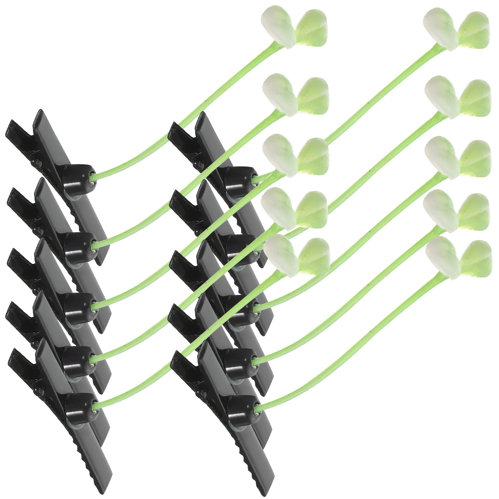 

50 Pcs Bean Sprouts Hairpin Creative Clips Little Girls Teen Cute Plastic Child