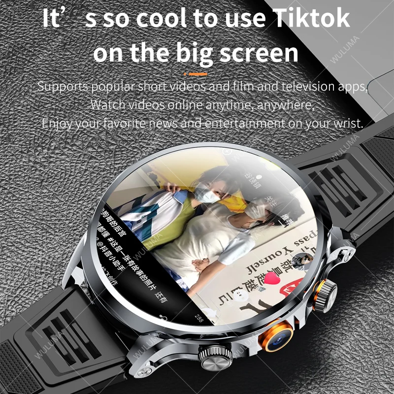 Сеть 4G Google Play Смарт-часы 1 95-дюймовая 3D SIM-карта Загрузка Приложение Камера GPS WIFI NFC