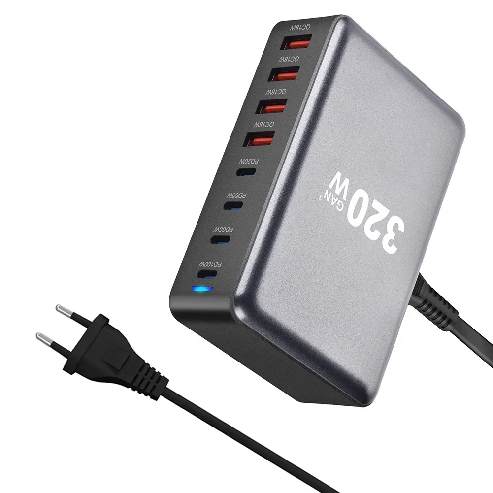 Эффективное зарядное устройство 320 Вт USB C компактное быстрая зарядка