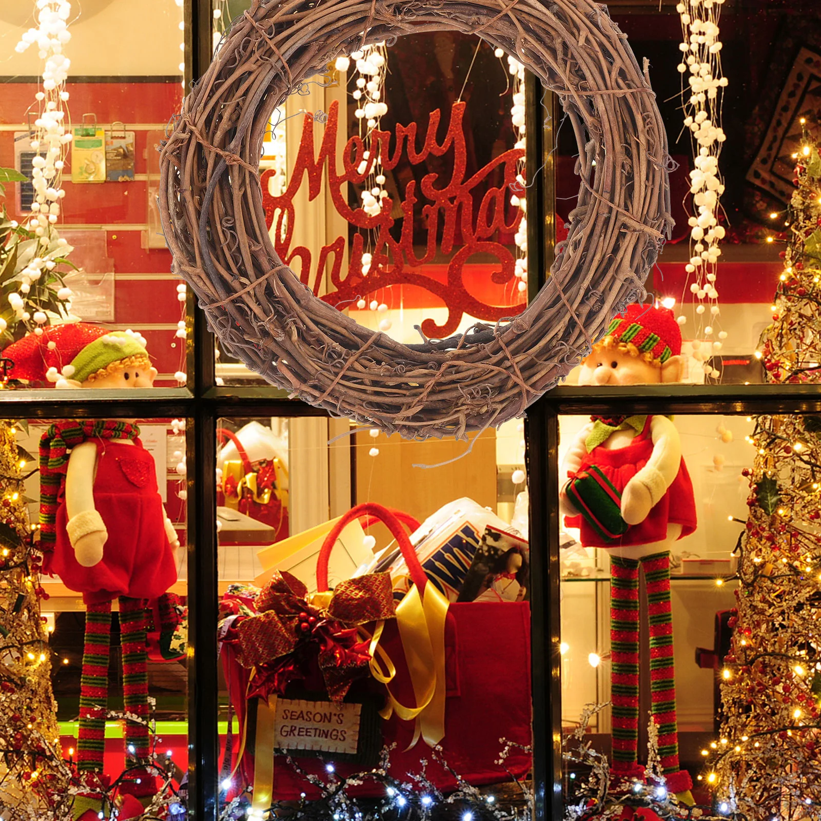 5 шт. ротанговая гирлянда венок для DIY рождественские поделки нейтральный