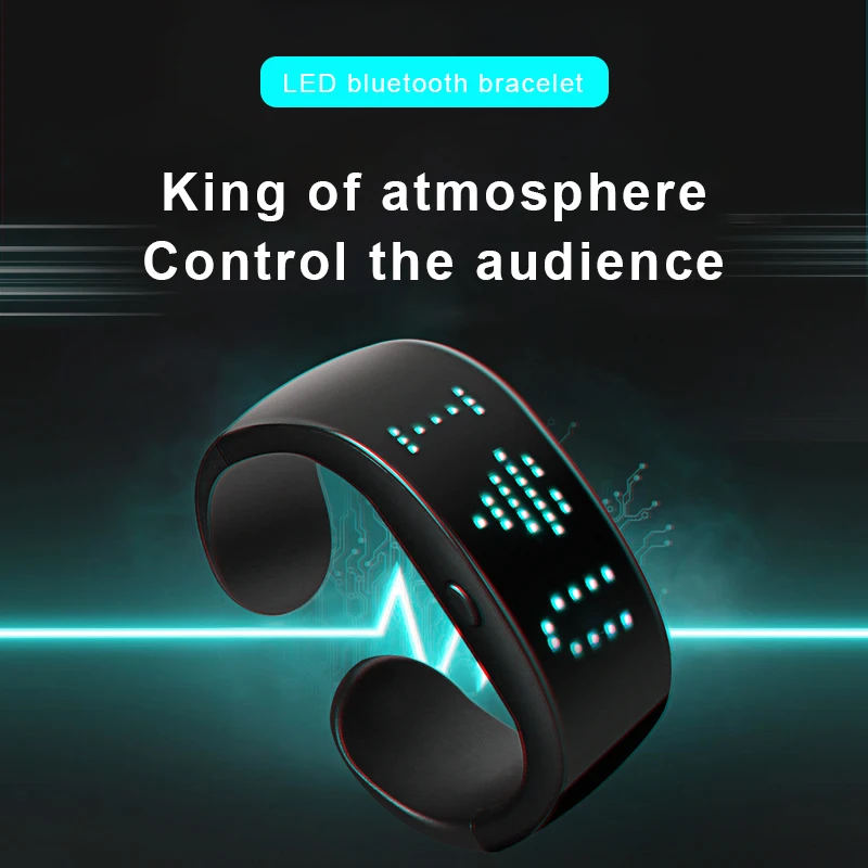 

Браслет со светодиодным дисплеем, светящийся браслет, Bluetooth дисплей, функция редактирования приложения, функция защиты от потери, умные часы