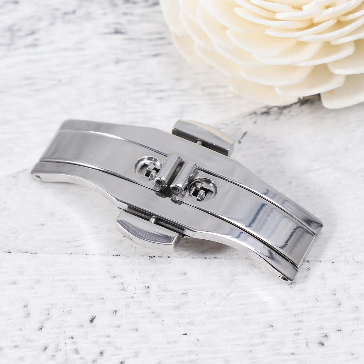 Accessories Watch Clasp Stainless Steel Airplane Band For Push Button Tungsten