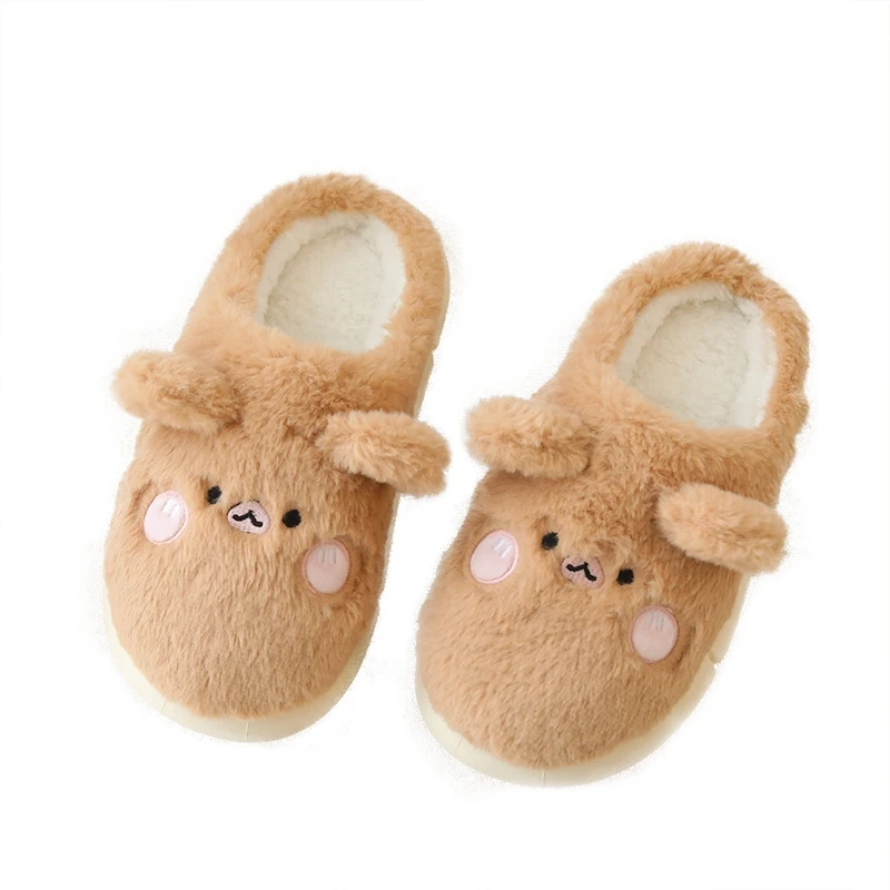 

Cute Puppy Plush Home Slippers For All Seasons For Both Men And Women，Soft And Comfortable Wear Resistant And Non-Slip