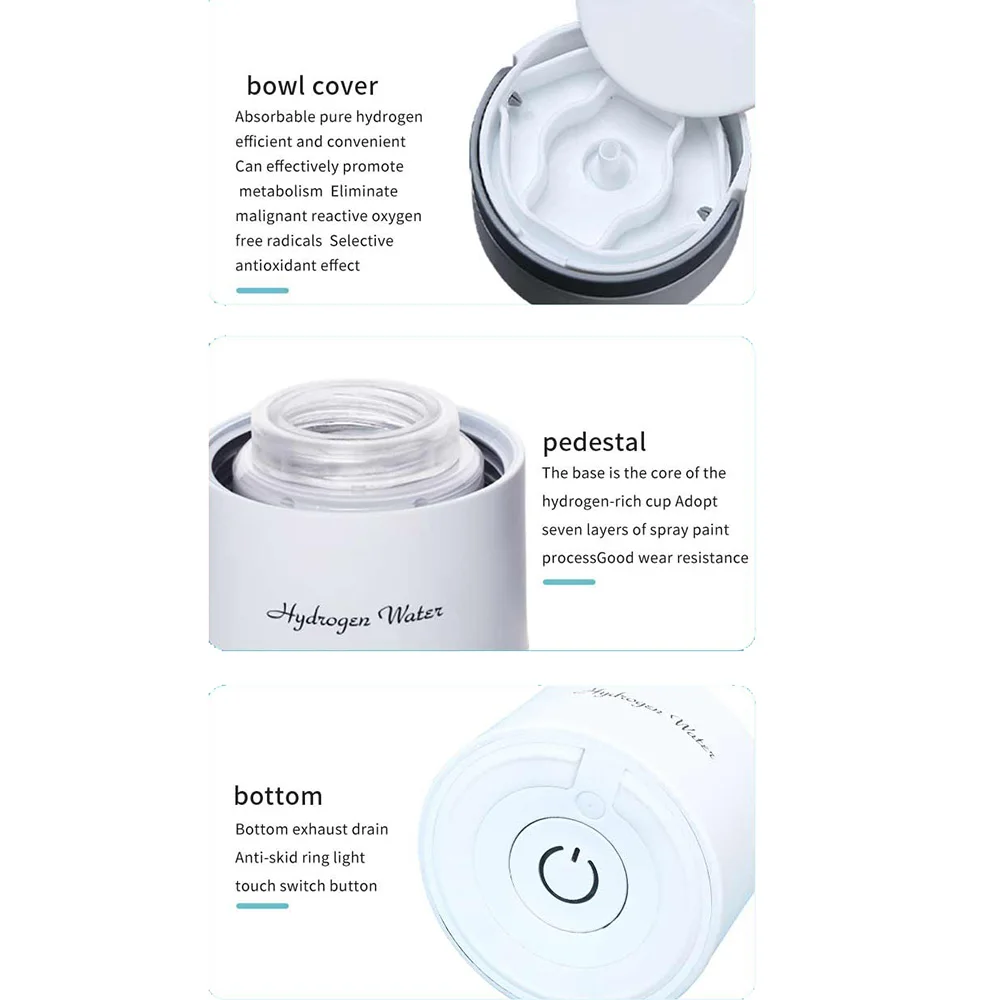 380 мл SPE/PEM высокий водородный генератор воды поглощающий ионизатор бутылка с