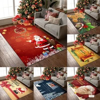 decoration modern christmas decor carpet home living room coffee table blanket santa claus mat cartoon bedroom rug door mat