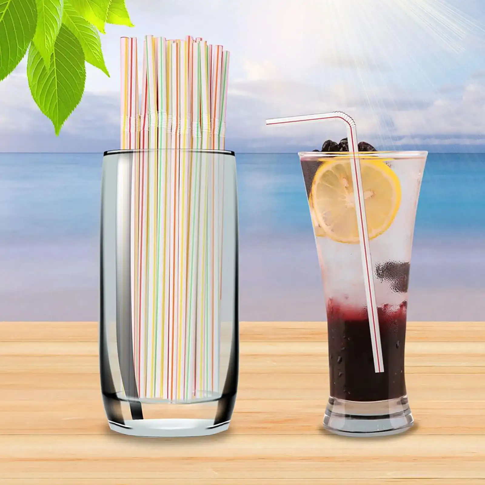 

Pkeoh Disposables Color Disposable Plastic Straws Bent Diy Straws Creative Milk Tea Drink Straws Kitchen Utensils Set Multicolor