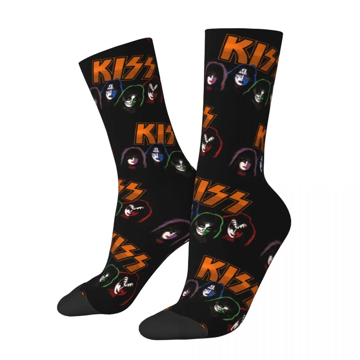 

Kiss Band Merch Demon Starchild Spaceman Catman Socks Super Soft Funny Happy Socks High Quality Accessories Middle Tube Socks