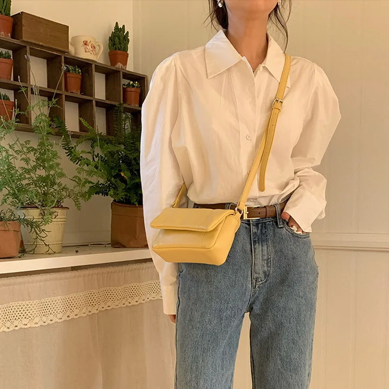 Diinovivo Fashion Square Bag For Women Crossbody Bag Luxury Handbags And Purse Pleated Quilted Designer Shoulder Bags WHDV2259