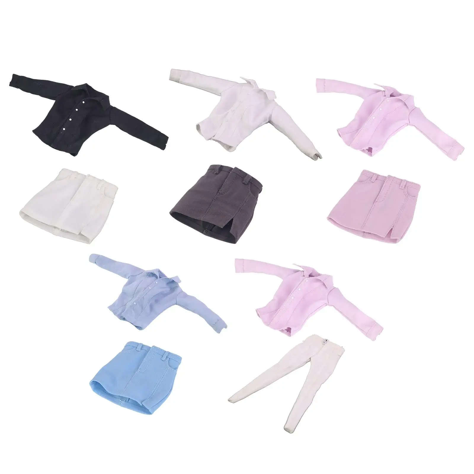 

Fashion 1/6 Scale Female Doll Clothing Figure Doll Clothes Outfit Costume Female Shirt Set for 12 inch Dolls Accs Clothing