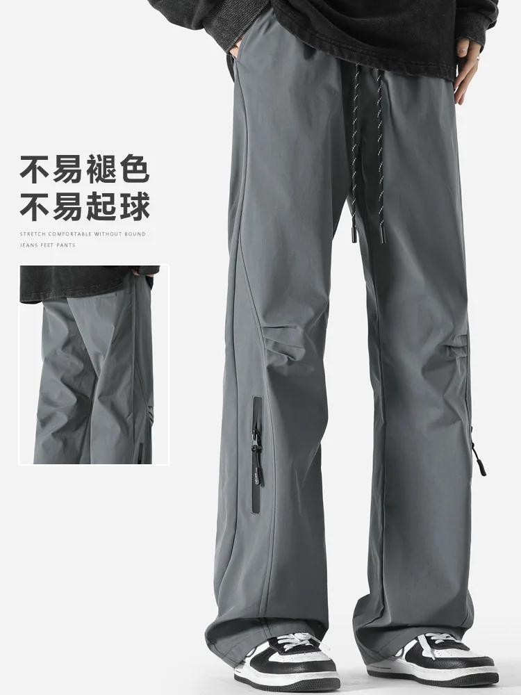 Zhenvis Functional Tactical Pants Men's Autumn and Winter Fleece-lined Outdoor Cargo 2024 New Casual