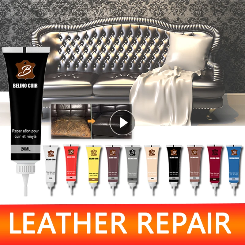 

20ml Colorful Leather Repair Gel Leather Refurbish Cream Paste Scratche Cracks Repair Gel Leather Cleaner For Home Sofa Car Seat