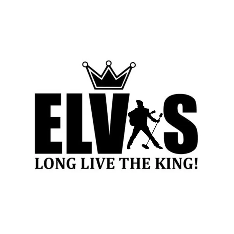 

ELVIS PRESLEY LONG LIVE THE KING виниловая наклейка автомобильная Наклейка Черная/Серебристая 15 см * 10 см