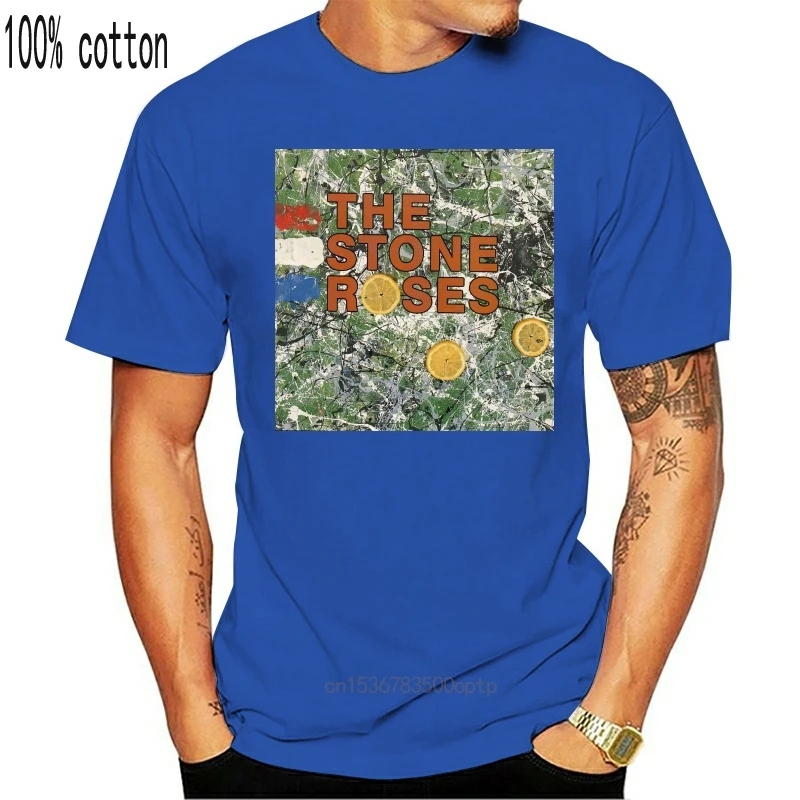 

Man Clothing New Mens T Shirts The Stone Roses Original Album Cover Men Black T Shirt English Rock Band ( Large )