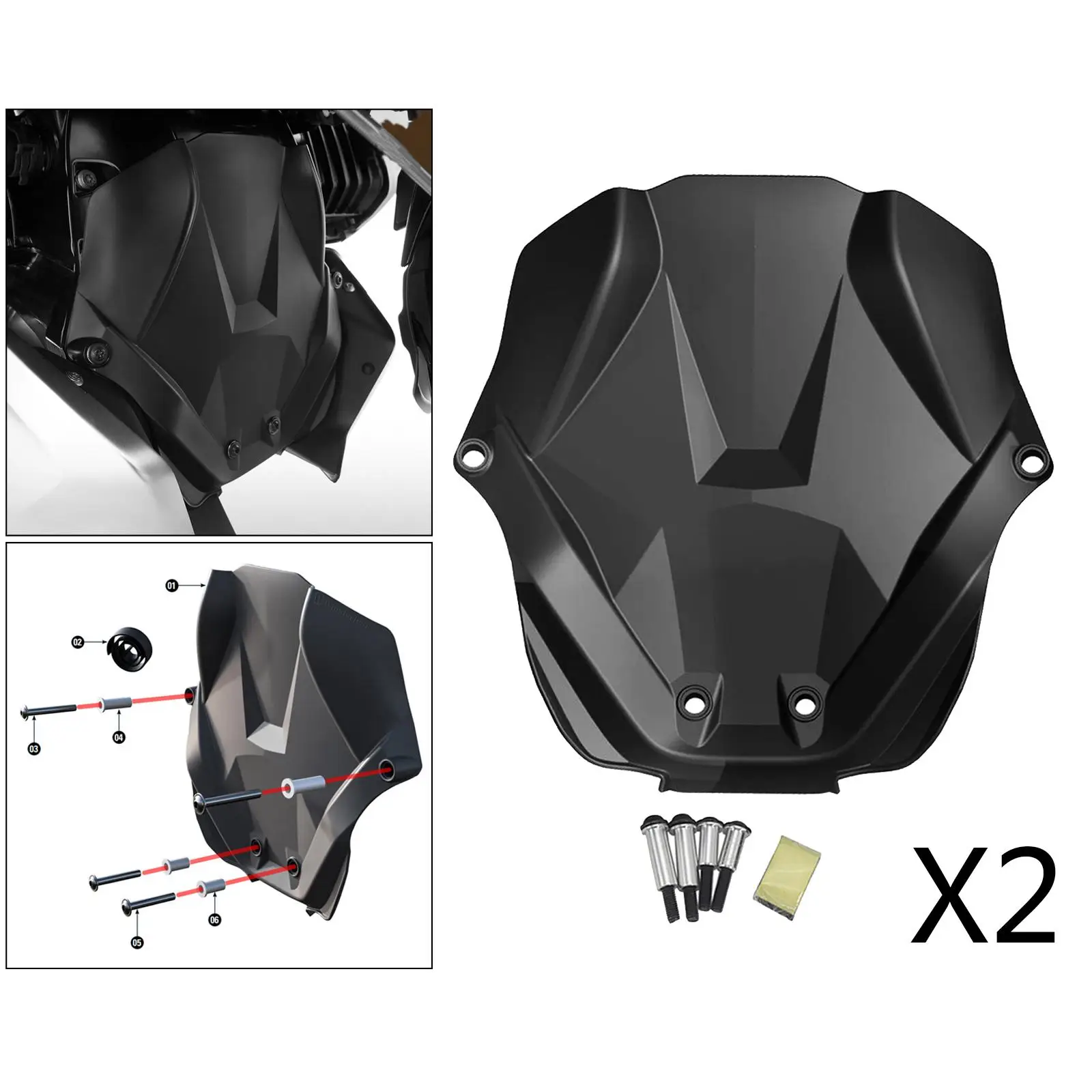 

2x Motorcycle Front Engine Housing Accessory for ADV 2014-2017 for Motorcycle Accessories