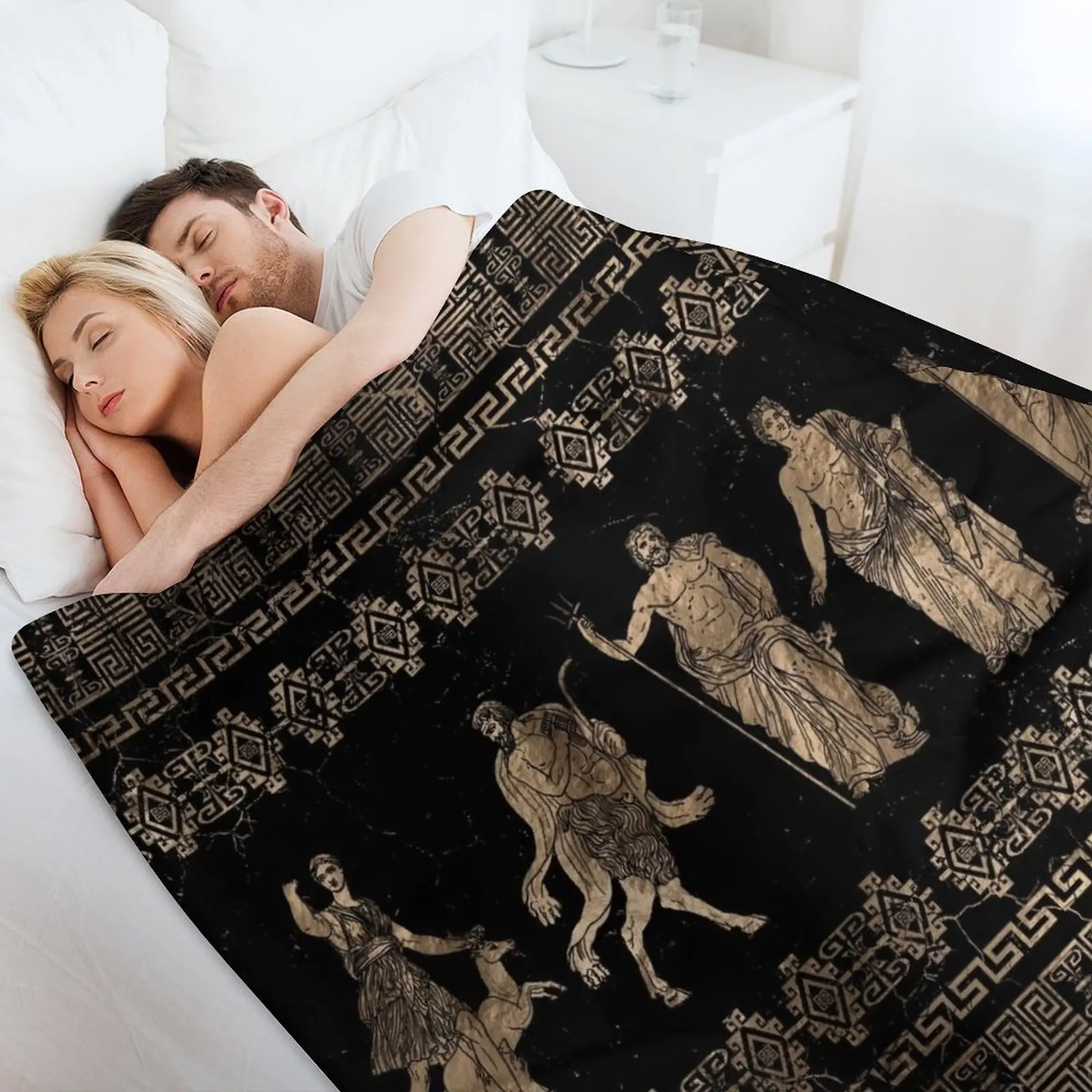 Греческие хилпы и меандеры украшение для ключа плед одеяло среду лето роскошные