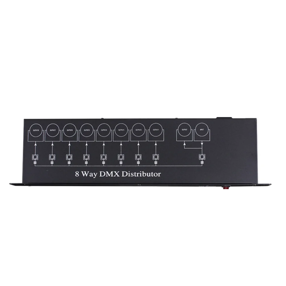 

DMX512 8CH DMX Distributor DMX Amplifier DMX Splitter Standard Professional Stage Controller For Stage Lights