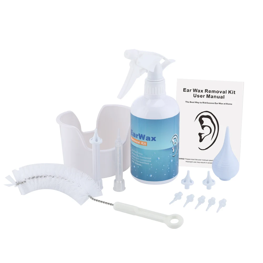 

Ear Wax Removal Kit Ear Irrigation Washer Bottle System With Cleaning Tips Thread Cap Bulb Syringe Adults Kid Safety Ear Care