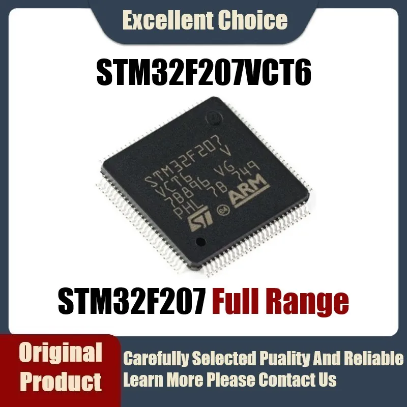 

1-5Pcs/Lot Original Genuine SMD STM32F207VCT6 STM32F207 VCT6 Package LQFP-100 120MHz 256KB Microcontroller MCU