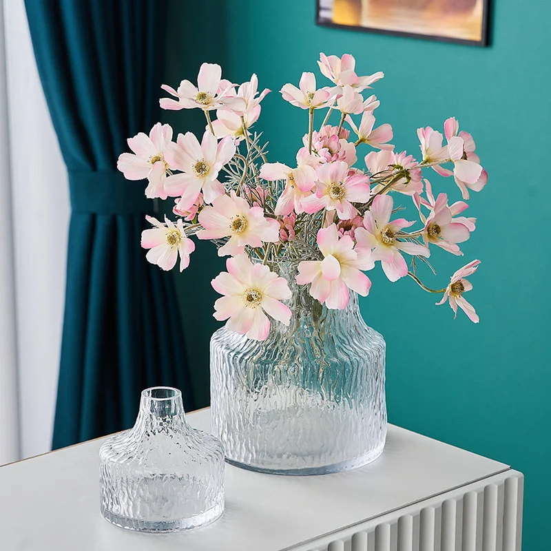 

Современная прозрачная стеклянная ваза в скандинавском стиле, украшение для дома, гостиной, цветочной композиции, стола, телевизора, кабине...