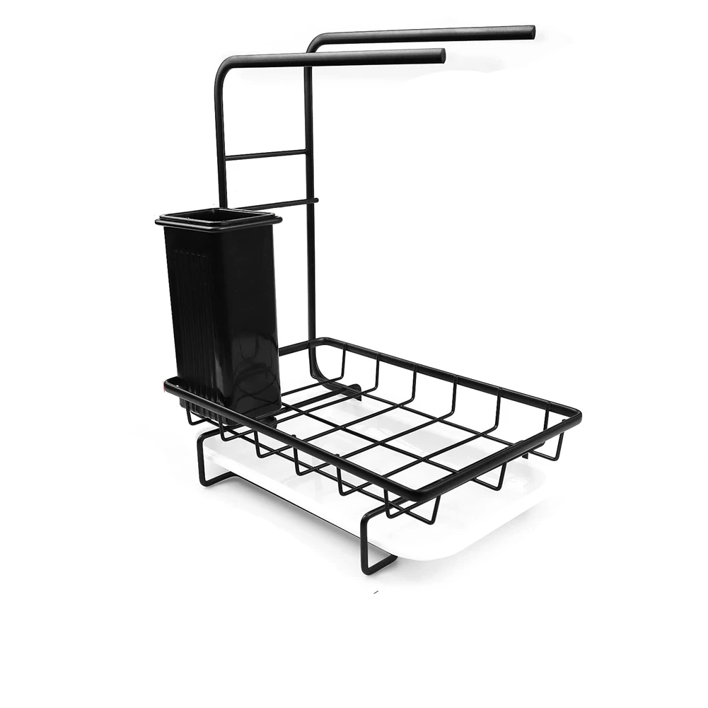 

New Sink Organizer With Drip Tray, Kitchen Organizer For Storage Kitchen, Sponge Holder, Kitchen Utensil Holder