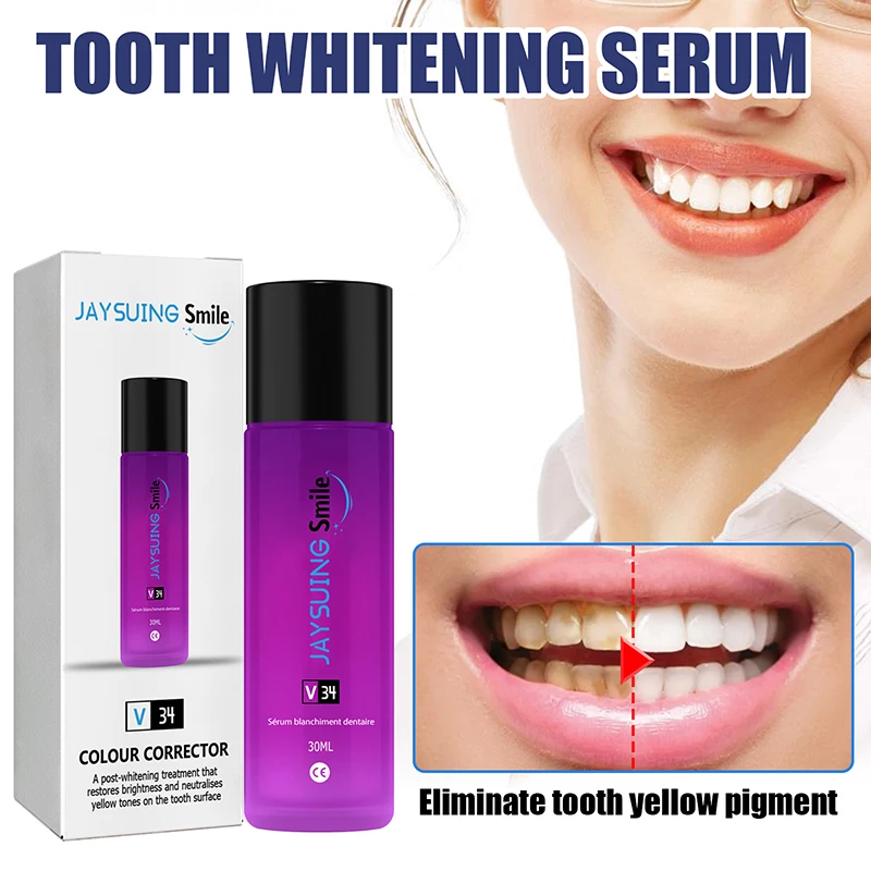 

30ml Tooth Whitening Essence Tooth Powder Whitening Toothpaste Remove Teeth Smoke Stains Plaque Oral Hygiene Tool Cleaning Care