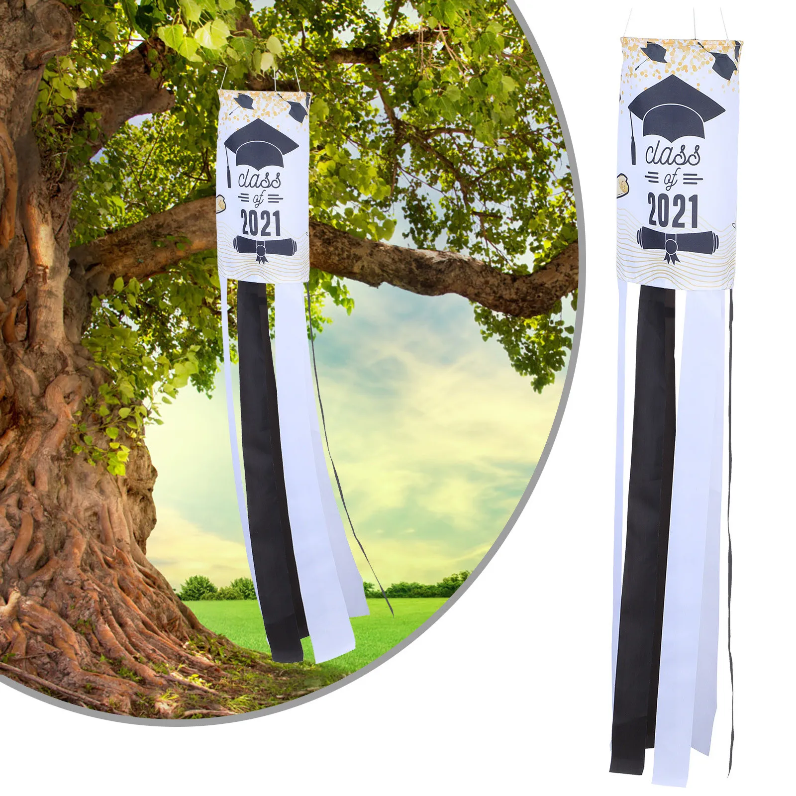 

2022 Graduation Windsock Flag Seasonal Flag Decor For Indoor Outdoor Yard Decor